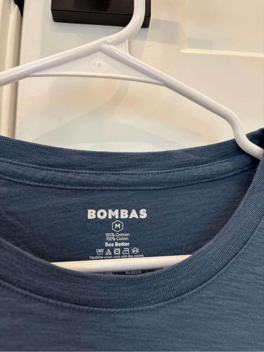 Bombas Men's Long-Sleeve Crew in Slate Blue - Picture 2 of 5